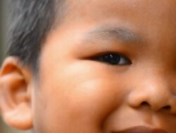 Faces of Asian boy Stock Footage