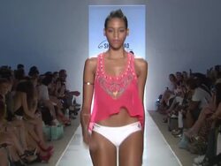 Models walk the runway at 6 Shore Road by Pooja - Mercedes-Benz Fashion Week Swim 2015 Stock Footage