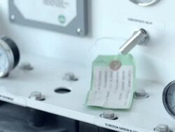 ECU PAN over reverse osmosis water filtration system with pressure gauges in modern micro brewery / Thousand Palms, California, USA Stock Footage