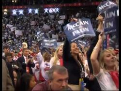 Palin address, McCain on stage, Huckabee, Romney News Clip