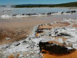 Thermal Pool in Yellowstone National Park Stock Footage