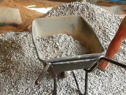 Men are stone wool construction Stock Footage