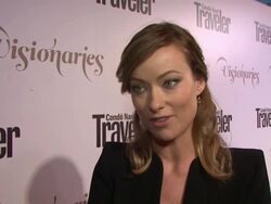 INTERVIEW: Olivia Wilde on who she looks forward to meeting tonight and on her belief in aid work at Conde Nast Traveler Celebrates 'The Visionaries' And 25 Years Of Truth In Travel in New York, 09/18/12 Stock Footage