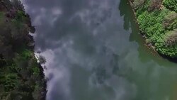 4K Aerial Shot River Stock Footage