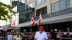 Canada's day celebrations in Toronto Harborfront Stock Footage