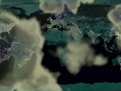(Loop) Earth Map with Clouds Stock Footage