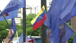 Smaller Protests across Caracas Venezuela Stock Footage