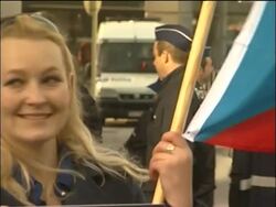 Demonstrators urge Czech government to reject Lisbon Treaty News Clip