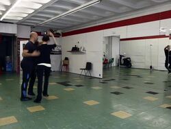 Long shot of Juan Carlos (left) and Nadia Romero Stock Footage