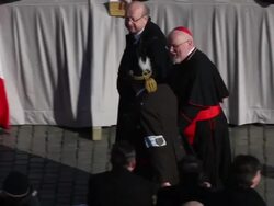B-ROLL - Last weekly public audience of Benedict XVI from St. Peter's Square at St. Peter's Square on February 27, 2013 in Vatican City, Vatican. (Footage by Giulio Origlia/Getty Images) Stock Footage