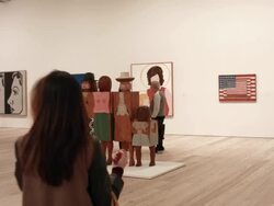 Whitney Museum Of American Art Previews Its New Downtown Location Stock Footage