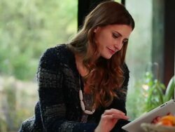 Using tablet. woman at home. Stock Footage