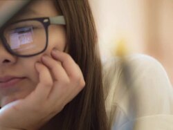 Woman using laptop Stock Footage