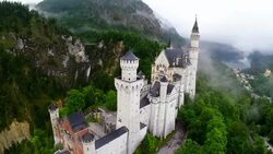 Bavaria Landmarks - Neuschwanstein Castle Stock Footage