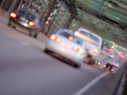 highway traffic on bridge Stock Footage