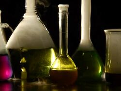 Beakers - Locked CU 9 Stock Footage