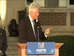 Former President Bill Clinton made a stop in Atlanta to campaign for Jim Martin, a Democrat locked in a runoff battle with Republican Saxby Chambliss for one of the two remaining U.S. Senate seats up for grabs. News Clip