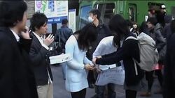 Emotional appeal for Tokyo residents to support tsunami victims News Clip