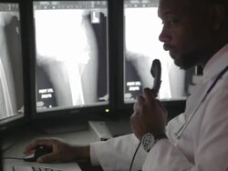 African American Radiologist Stock Footage