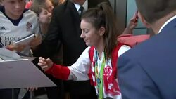 Laura Unsworth At Heathrow Airport News Clip