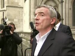 Michael O'Leary outside the High Court News Clip