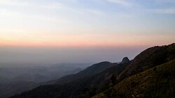 colorful dramatic sky with cloud at sunset Stock Footage