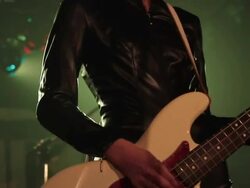 Bass guitarist on stage. Stock Footage