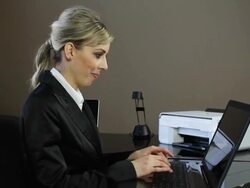 Attractive Business Woman Stock Footage