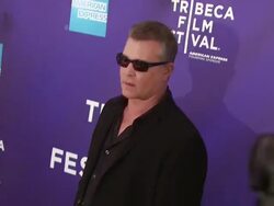 Ray Liotta at the Premiere Of 'Snowmen' - 9th Annual Tribeca Film Fest at New York NY. (Footage by WireImage Video/GettyImages) Stock Footage