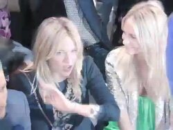 Sienna Miller, Savannah Miller at the Matthew Williamson: London Fashion Week S/S 2011 at London England. (Footage by WireImage Video/GettyImages) Stock Footage