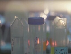 C/U laboratory, test tubes Stock Footage