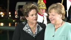 CLEAN : World Cup: Leaders of Brazil and Germany meet in Brasilia News Clip