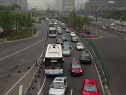 Traffic jam in Shanghai Stock Footage