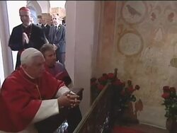 WRAP Pope visits basilica dedicated to martyred saint an holds mass News Clip