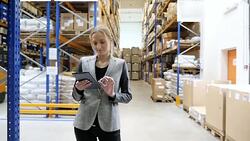 Worldwide orders from warehouse Stock Footage