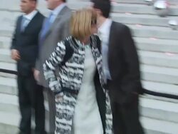 Anna Wintour at the 9th Annual Tribeca Film Festival - Vanity Fair Party at New York NY. (Footage by WireImage Video/GettyImages) Stock Footage