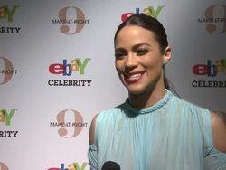 INTERVIEW: Paula Patton on Make It Right at eBay Celebrity And Brad Pitt's Make It Right Celebrate Pop-Up Gallery Exhibition At New York's Chelsea Market on 02/09/2012 in New York Stock Footage