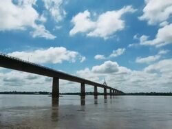 Friendship Bridge II - Time Lapse Stock Footage