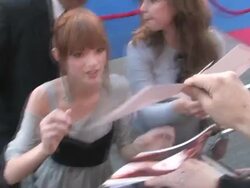 Bella Thorne Signs at the Gnomeo And Juliet Premiere in Hollywood 01/23/2011 at the Celebrity Sightings in Los Angeles at Los Angeles CA. (Footage by WireImage Video/GettyImages) Stock Footage