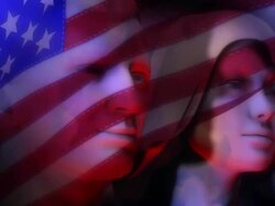 Patriots with US Flag Stock Footage