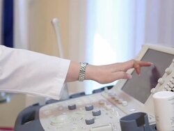 Medicine. Ultrasound exam. Stock Footage