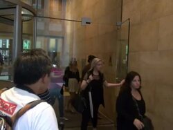 Miranda Cosgrove at the SiriusXM Radio studio Stock Footage