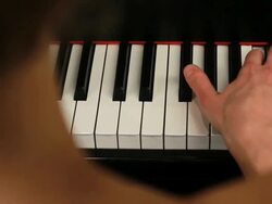 HD: Hands on a piano Stock Footage