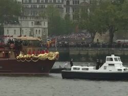 Queen Elizabeth II, Camilla, Duchess of Cornwall, Prince Charles, Prince of Wales,  Prince Philip,  Stock Footage