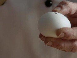 Woman Cracking An Egg Stock Footage