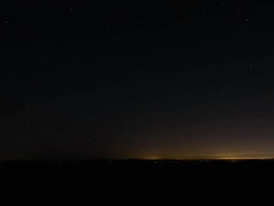 stars at night with sunrise Stock Footage