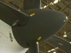 Four bladed propellor engine, Australia Stock Footage