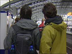 Commuters battle train strike News Clip