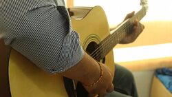 Man play the guitar Stock Footage