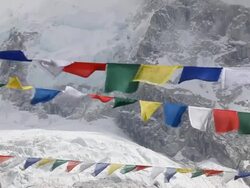Everest Prayer Flags Stock Footage
